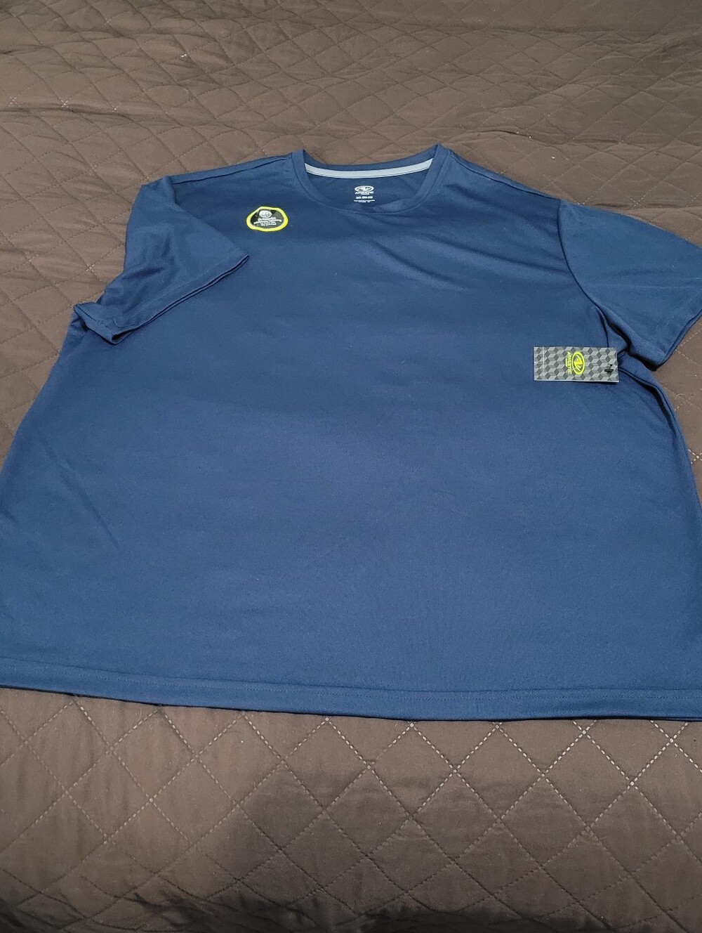 NWT Athletic Works Men's DriWorks Performance T-Shirt – Navy Blue, Size 2XL
